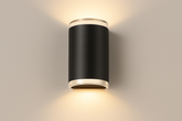 6W LED Outdoor Indoor Wall Light – IP65 Up & Down Black Aluminium Sconce – Warm White